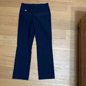 Lisette Montreal pull on flat front pull-on black pants 4